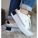 Tênis Feminino Casual Via Apple Plataforma/Tênis Botinha/Cano Alto Branco