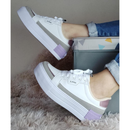 Tênis Feminino Via Apple Plataforma Cano Alto Branco
