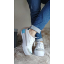 Tênis Feminino Via Apple Plataforma Cano Alto Branco