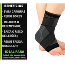 Tornozeleira Ortopedica Compressão Estabilizadora Elastica Esportes Futebol Cross Fit Basket Volei