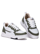 Tênis Sneaker Feminino Jade Casual GuGi Branco Com Detalhes de Camurça Solado Confort 623-GG