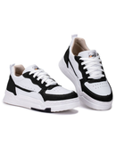Tênis Sneaker Feminino Jade Casual GuGi Branco Com Detalhes de Camurça Solado Confort 623-GG