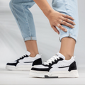 Tênis Sneaker Feminino Jade Casual GuGi Branco com Camurça
