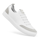 Tenis Sapatenis Branco Casual Cano Baixo Nylon Sola Reta Enfermagem Feminino Masculino Leve Confortável